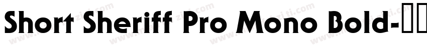 Short Sheriff Pro Mono Bold字体转换